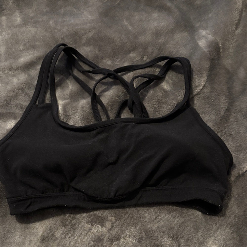 Athleta Women's Black Strappy Sports Bra